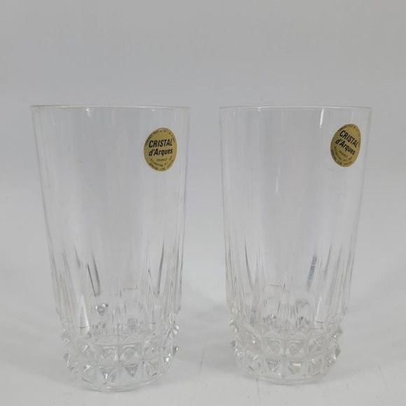 Longchamp French Cristal d'Arques Genuine Lead Crystal Drinking Glasses New - Picture 1 of 6